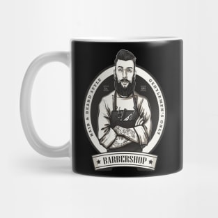 Barber Shop Logo Mug